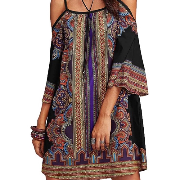 🦋NWOT❣️ BOHO SPAGHETTI STRAP DRESS 😍 - Picture 12 of 13